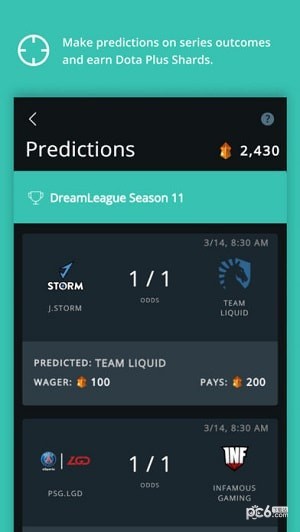 dota pro circuit app