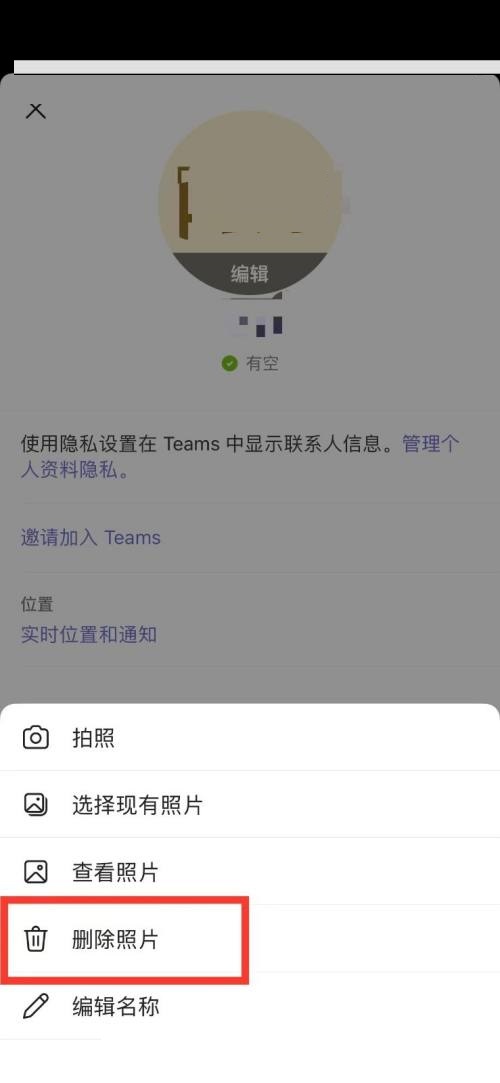 Microsoft Teams怎么删除头像图片？Microsoft Teams删除头像图片教程图片3