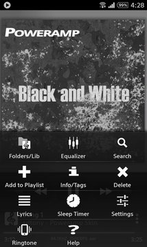 PowerAMP Black and White Skin中文版