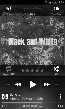 PowerAMP Black and White Skin中文版