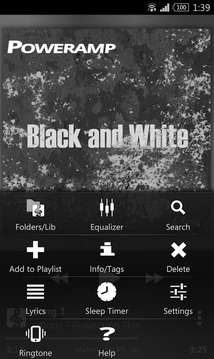 PowerAMP Black and White Skin中文版