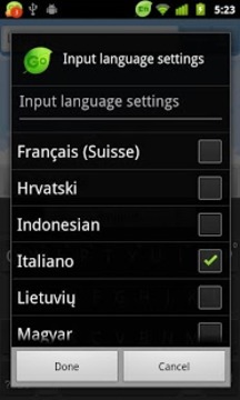 Italian for GO Keyboard中文版