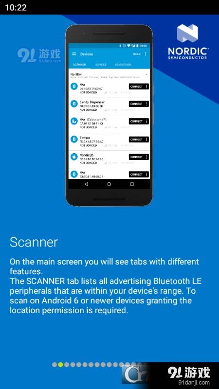 nRF Connect蓝牙扫描连接App移动版