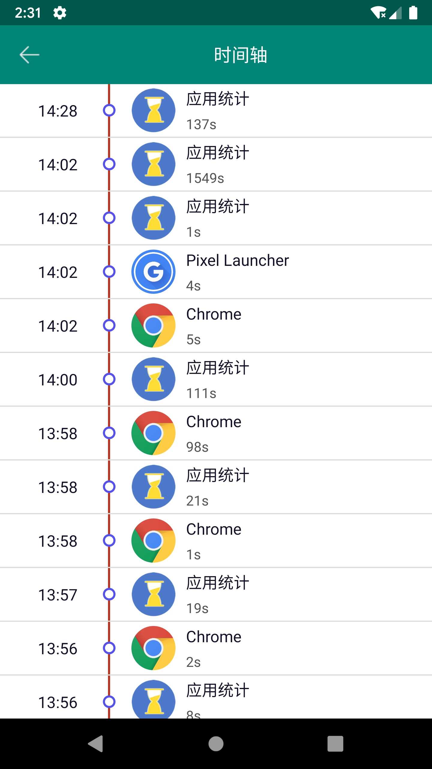 应用统计时间管理精简版